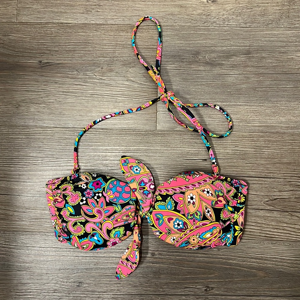 Victoria's Secret Paisley Bandeau Bikini Top Size Small - Picture 1 of 6